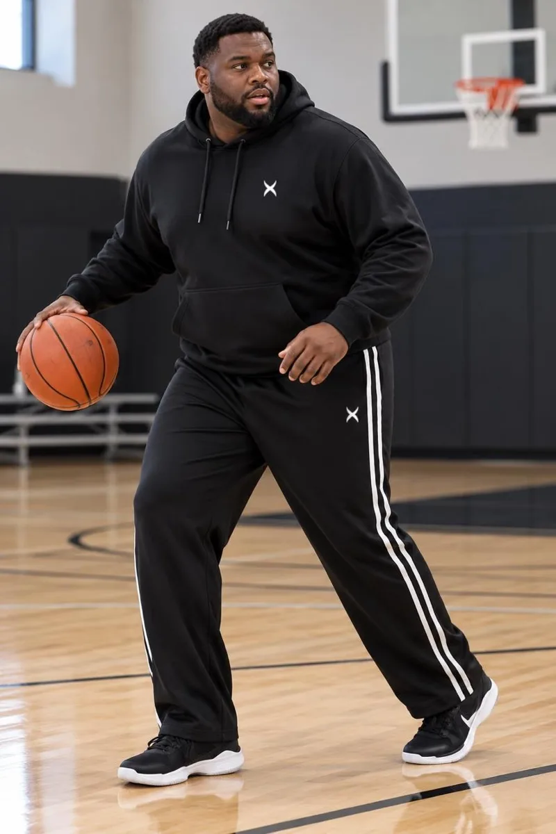 Big Men's Active Pant – striped