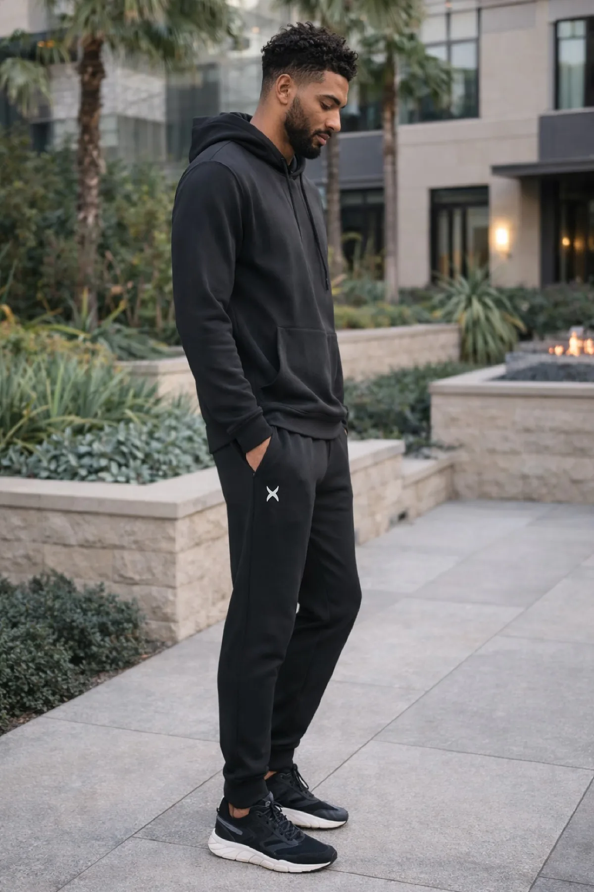 Game Time Mens Scuba Pant Black Hoodie